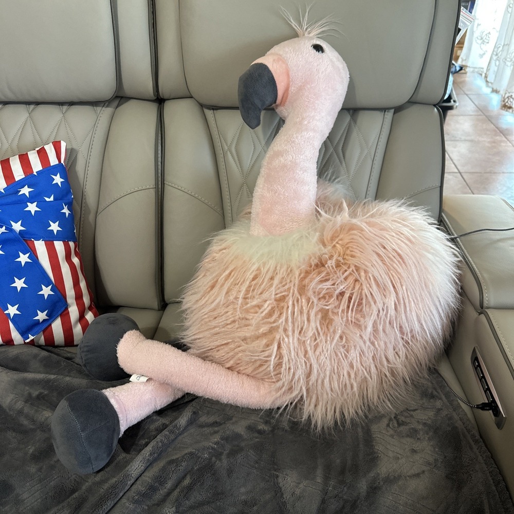 Hug Fun Giant Pink Flamingo 40" Stuffed Plush Animal Dangling Legs XL Large